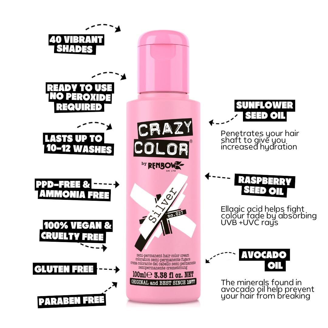 Crazy Color Semi-Permanent Hair Dye - 100ml - Image 4