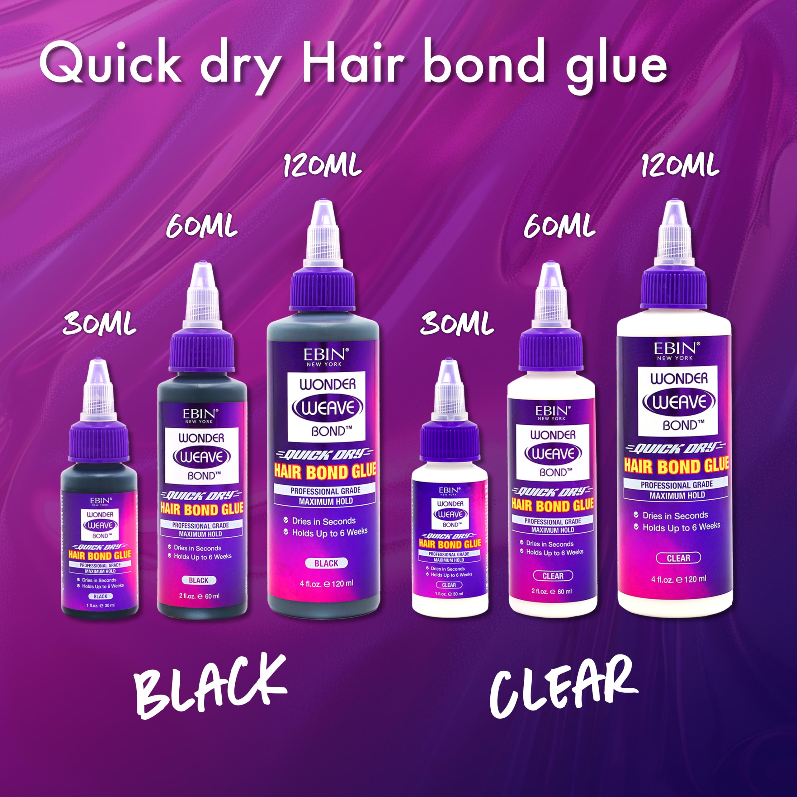 EBIN Wonder Weave Bond Quick Dry Hair Bond Glue - Clear - Image 6
