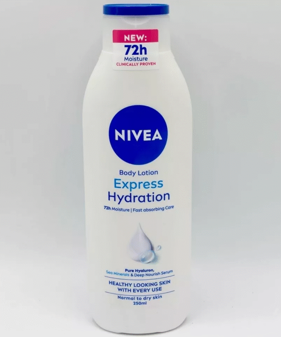 NIVEA Express Hydration Lotion – 72-Hour Moisture Without Greasiness